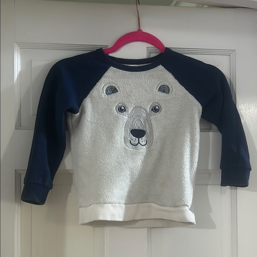 Navy and White Polar Bear Sweatshirt for Casual Comfort